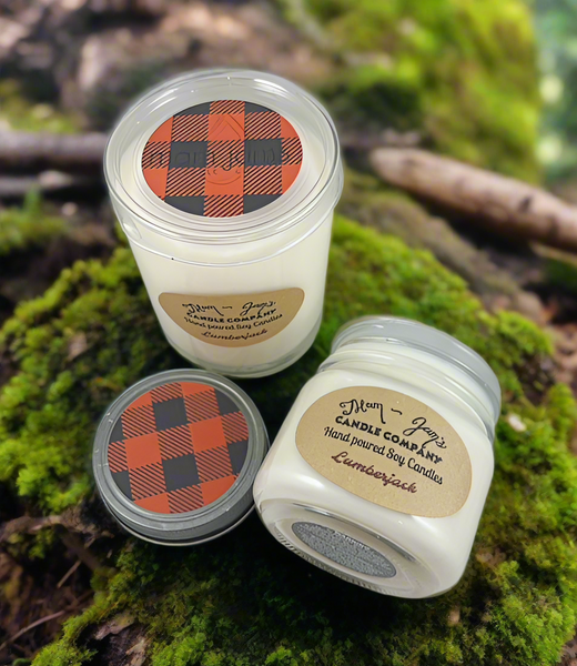 Lumberjack Soy Candle – Bold & Woody Scent | Mam Jam’s