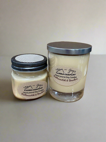 Butterscotch and Bourbon Soy Candle –Warm Boozy Scent | Mam Jam’s